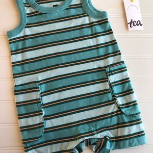 NWT Tea Collection sleeveless cargo romper